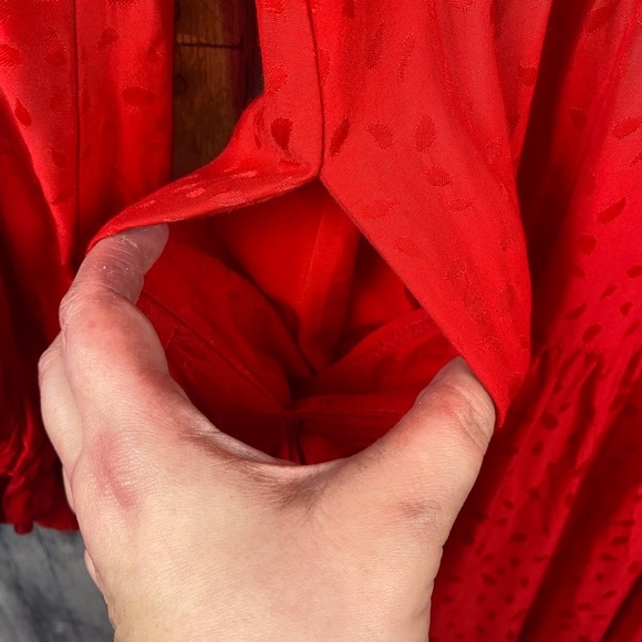 Anthropologie Maeve Wendy Dress in Bright Red Size Extra Small. - Picture 10 of 15